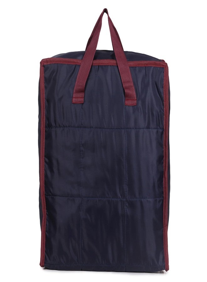Peafowl Shoe Tote Storage Bag, Shoes Organiser, Shoe Kit, Hold 6 Pairs of Shoes (Dark Blue) - Image 1
